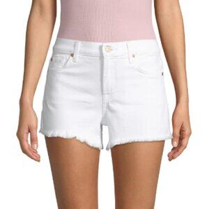 7 for All Mankind Denim Cut-Off Shorts White 27